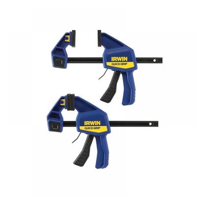 IRWIN Quick-Change Medium-Duty Bar Clamp 150mm (6In) Twin Pack - Grey - Thumbnail 2