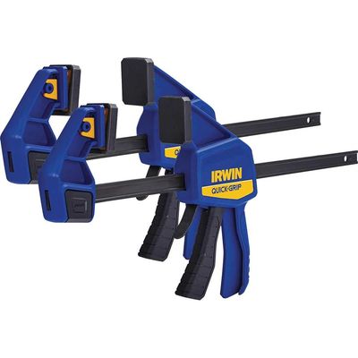 IRWIN Quick-Change Medium-Duty Bar Clamp 300mm (12in) (Twin Pack) - Grey - Thumbnail 4