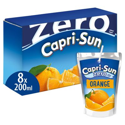 Capri-Sun Zero Orange 8 x 200ml Kids' Juice Drink - Thumbnail 2