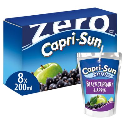 Capri-Sun Zero Apple and Blackcurrant 8 x 200ml Kids' Juice Drink - Thumbnail 2