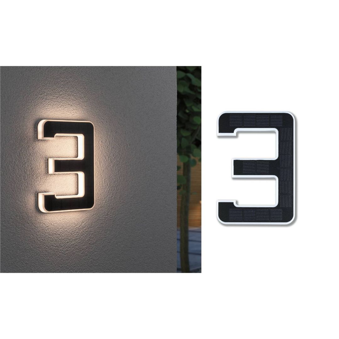PAULMANN Solar LED House Number Light - No. 3 - Image 1
