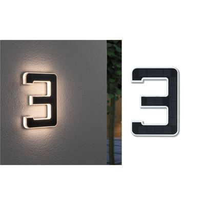 PAULMANN Solar LED House Number Light - No. 3