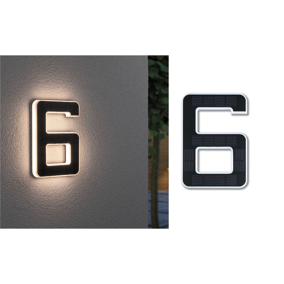 PAULMANN Solar LED House Number Light - No. 6 - Image 1