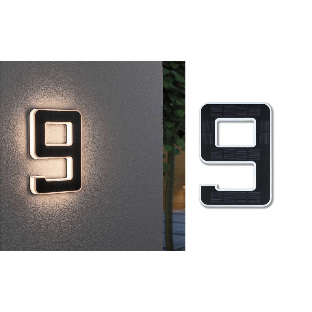 PAULMANN Solar LED House Number Light - No. 9 - Image 1