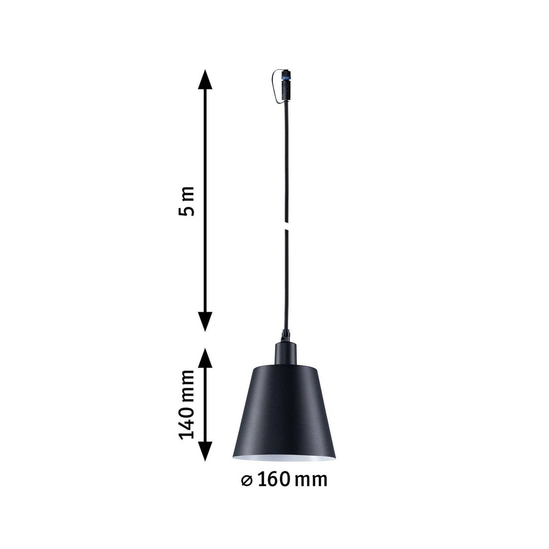 PAULMANN Plug & Shine Kofia Pendant Outdoor Light - E14, Anthracite - Image 1