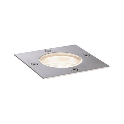 PAULMANN Plug & Shine Floor Individual Spot Ground Uplighter - Stainless Steel, Stainless Steel