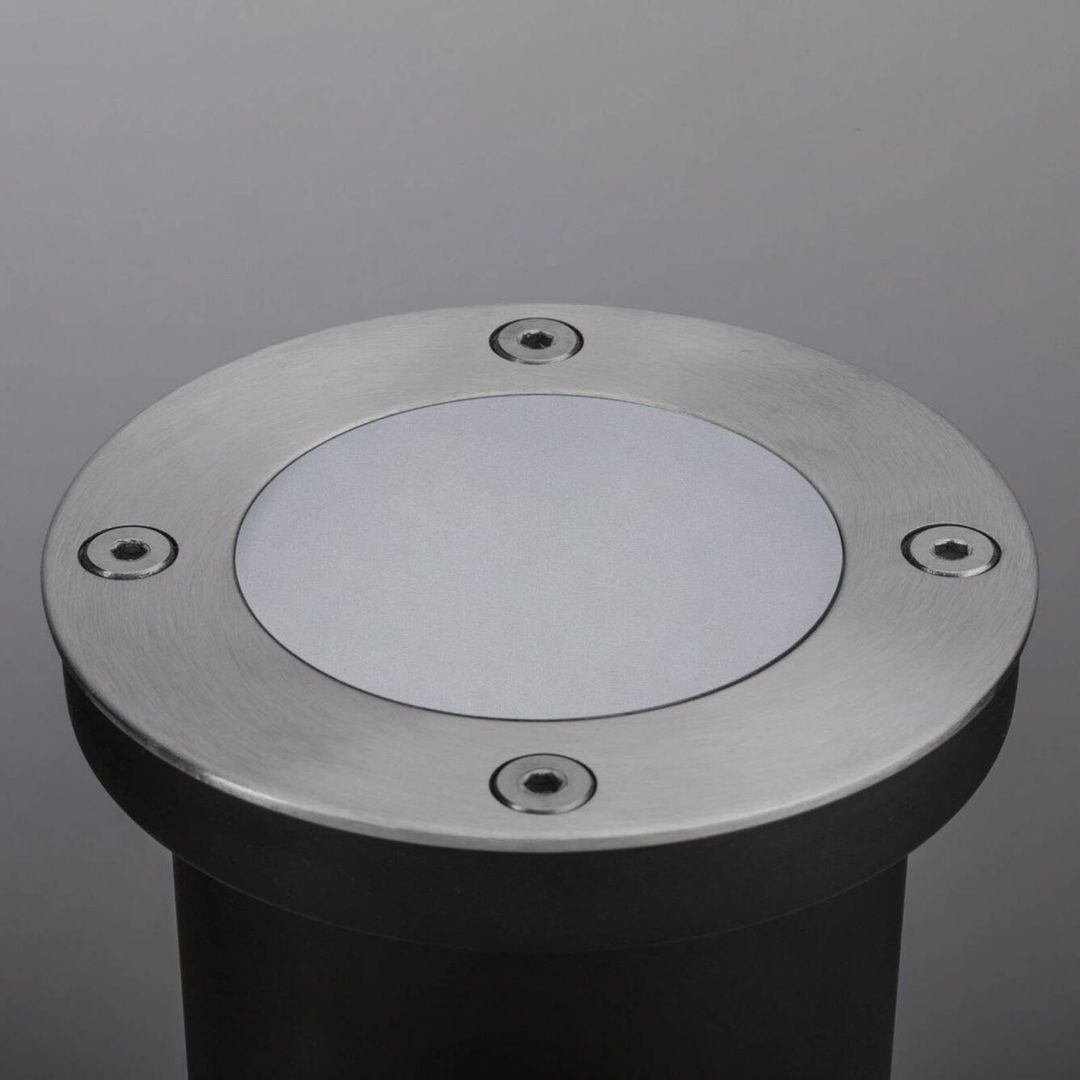 PAULMANN Plug & Shine Floor Individual Spot Ground Uplighter - Stainless Steel, Stainless Steel - Image 1