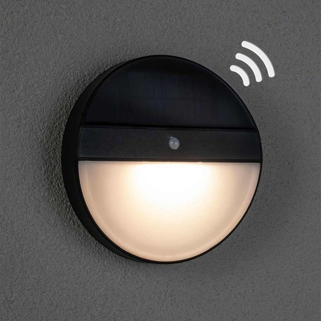 PAULMANN Eloise Motion Sensor Solar Wall Light - Anthracite - Image 1