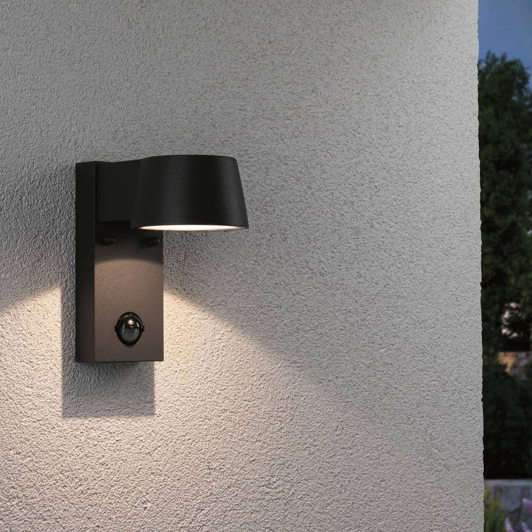 PAULMANN Capea Outdoor LED Wall Light with Motion Sensor - Anthracite - Image 1
