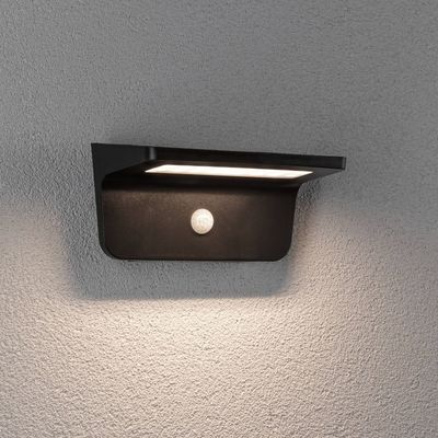 PAULMANN Cyprus Outdoor Solar Wall Light with Motion Sensor - Anthracite