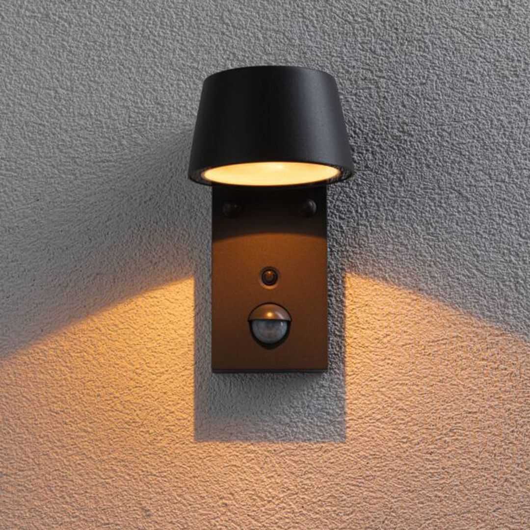 PAULMANN Capea Twilight-controlled Wall lamp - Anthracite - Image 1