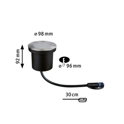 PAULMANN Plug & Shine Floor Single Luminaire Ground Uplighter - Anthracite