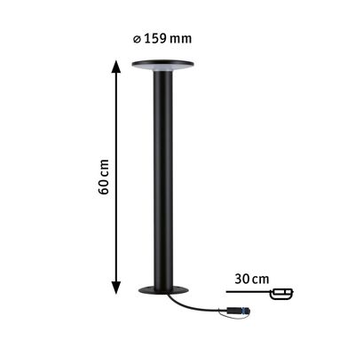 PAULMANN Plug & Shine Bollard Outdoor Light Anthracite