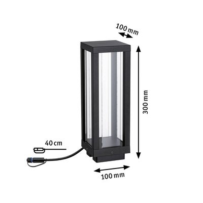 PAULMANN Plug & Shine RGBW Outdoor Garden Light - Black