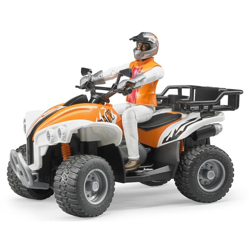 Bruder bworld Quad with driver Vehicle Playset - Blue - Image 1