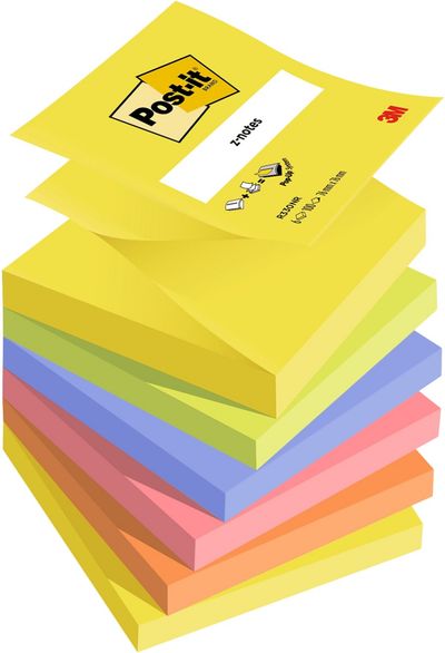 3M R330NRB note paper Square Multicolour 100 sheets Self-adhesive
