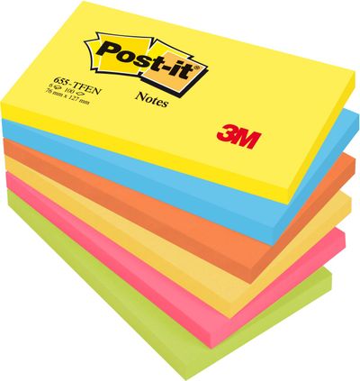 Post-It 655-TFEN note paper Rectangle Multicolour 100 sheets Self-adhesive