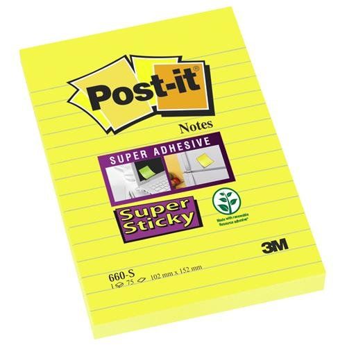 Post-It 660-S note paper Rectangle Yellow Self-adhesive - Image 1