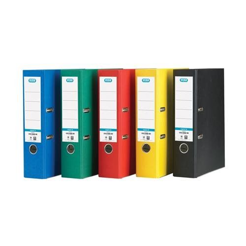 Elba Coloured Board Lever Arch File Paper on Board A4 80mm Spine Width Assorted (Pack 10) - 100025220 - Image 1