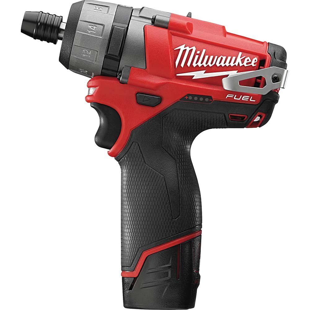 Milwaukee M12 CD Fuel 12v Cordless Brushless Screwdriver 2 x 2ah Li-ion Battery Charger Case - Image 1