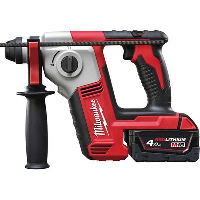 Milwaukee M18 BH 18v Cordless Compact SDS Plus Hammer Drill 2 x 4ah Li-ion Battery Charger Case