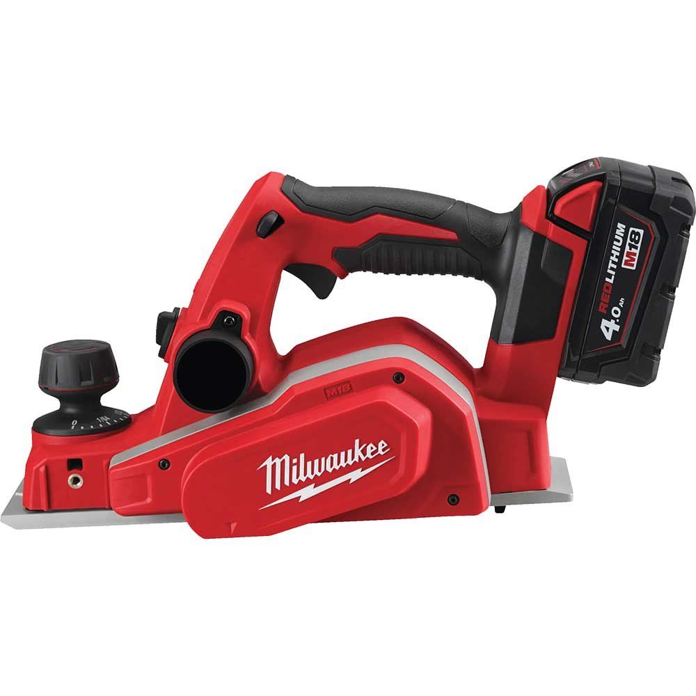 Milwaukee M18 BP 18v Cordless Planer 2 x 4ah Li-ion Battery Charger Case - Image 1