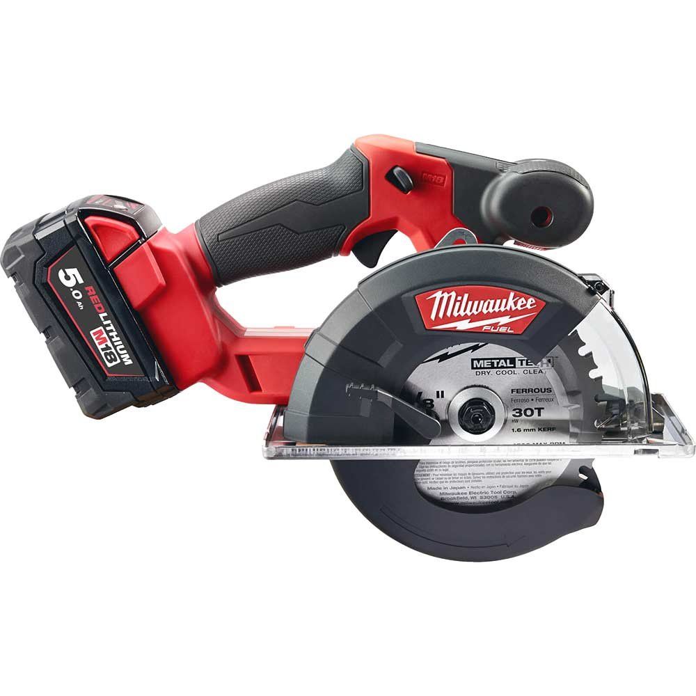 Milwaukee M18 FMCS Fuel 18v Cordless Brushless Metal Cutting Circular Saw 150mm 2 x 5ah Li-ion Battery Charger Case - Image 1