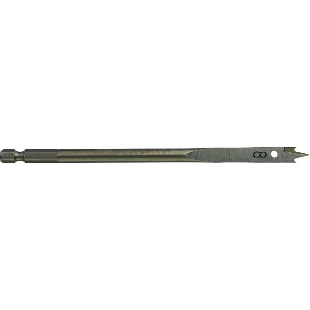 Milwaukee Hex Shank Flat Drill Bit 8mm 160mm Pack of 1 - Image 1