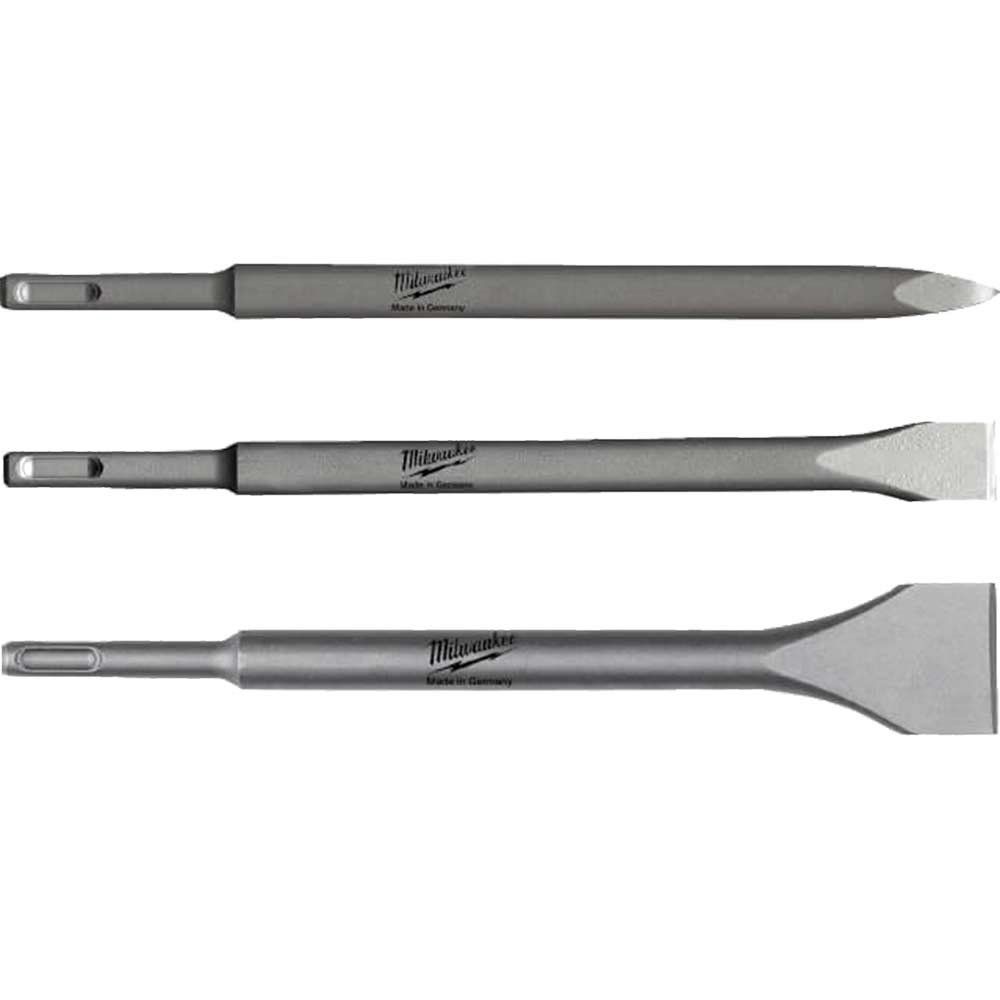 Milwaukee 3 Piece SDS+ Chisel Set - Image 1