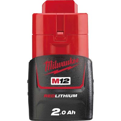 Milwaukee M12 2Amp Red Lithium-Ion Battery | 4932430064 | Euro Car Parts - Thumbnail 2