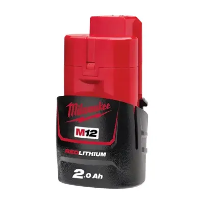 Milwaukee M12 2Amp Red Lithium-Ion Battery | 4932430064 | Euro Car Parts
