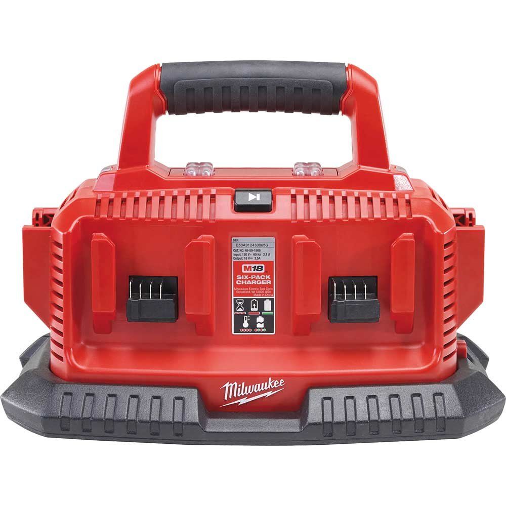 Milwaukee M1418 C6 18v 6 Bay Multi Battery Charger 110v - Image 1