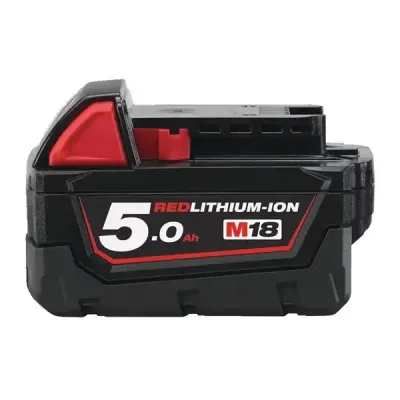 Milwaukee M18 5Amp Red Lithium-Ion Battery | 4932430483 | Euro Car Parts