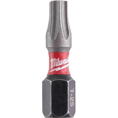Milwaukee Shockwave Impact Duty Torx Screwdriver Bits TX25 25mm Pack of 2