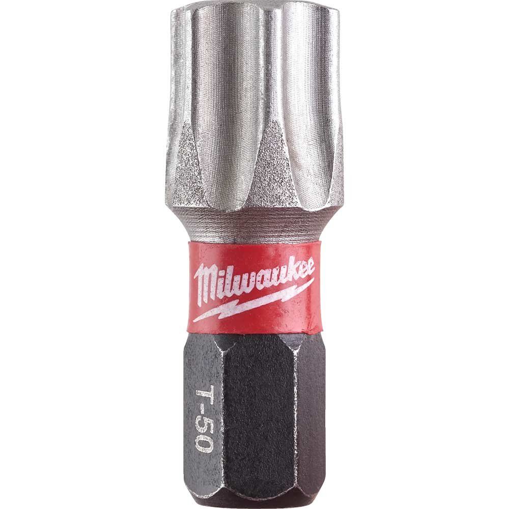 Milwaukee Shockwave Impact Duty Torx Screwdriver Bits TX50 25mm Pack of 15 - Image 1