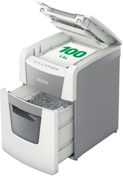 LEITZ IQ AutoFeed Small Office 100 P4 Cross Cut Paper Shredder