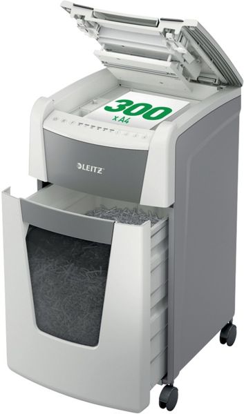 LEITZ IQ AutoFeed Office 300 P5 Micro Cut Paper Shredder