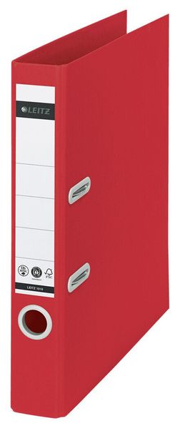 Leitz 180 Recycle Lever Arch File A4 Round ring Storage Carton Red Red