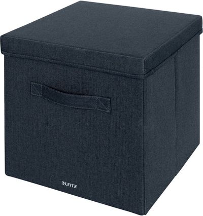Leitz Fabric Storage Box with lid large pack of 2