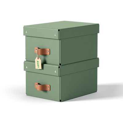 Leitz Puro Storage Box with lid. small. 7L. 100% recycled card. pack o