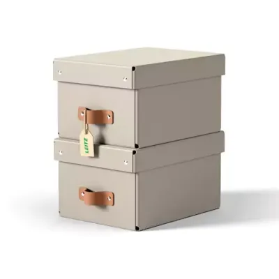 Leitz Puro Storage Box with lid. small. 7L. 100% recycled card. pack o - Thumbnail 2