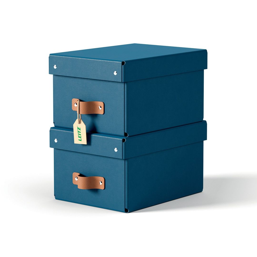 Leitz Puro Storage Box with lid. small. 7L. 100% recycled card. pack o - Image 1
