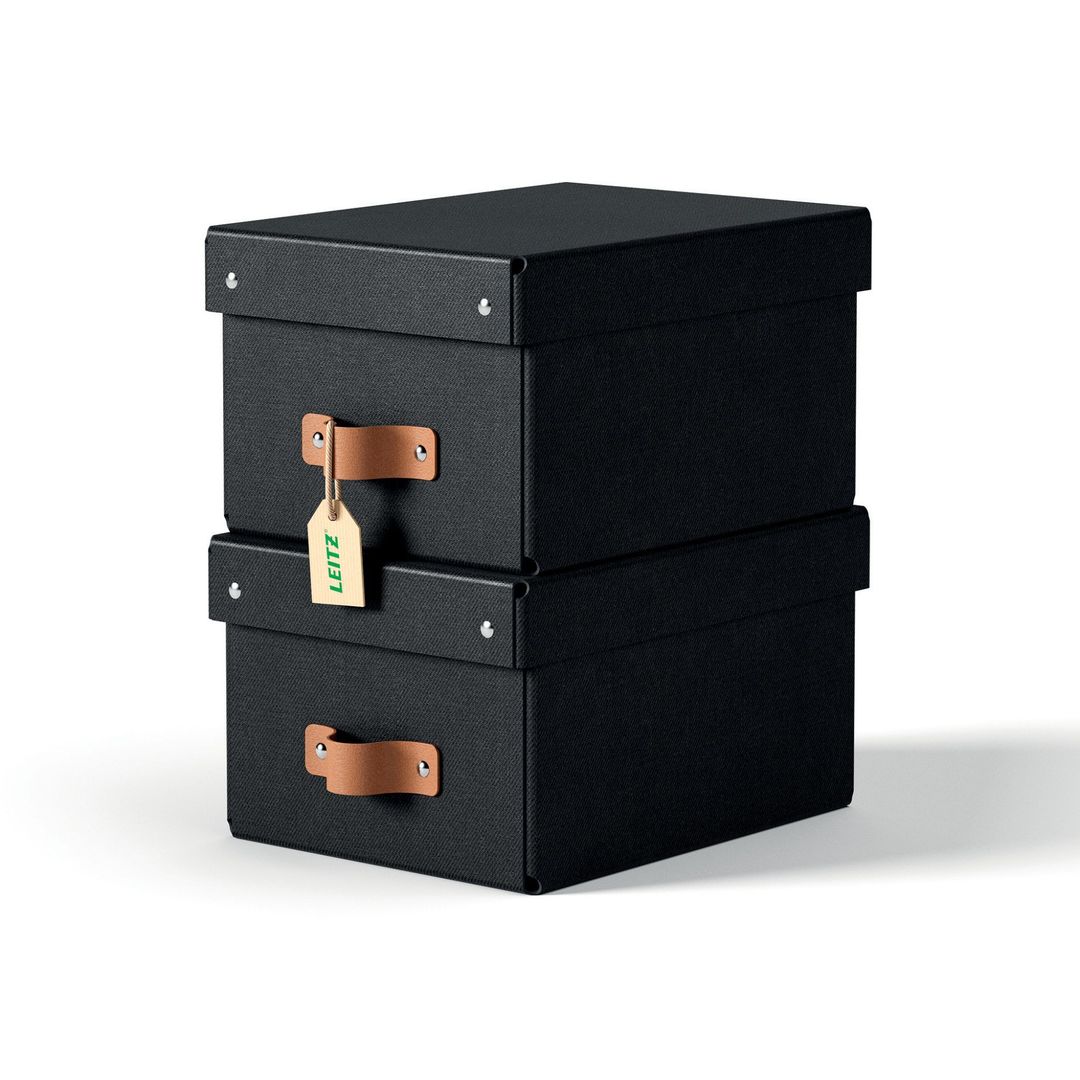 Leitz Puro Storage Box with lid. small. 7L. 100% recycled card. pack o - Image 1