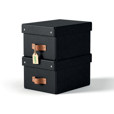 Leitz Puro Storage Box with lid. small. 7L. 100% recycled card. pack o