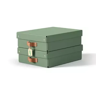 Leitz Puro Storage Box with lid. medium low. 8L. 100% recycled card. p - Thumbnail 2