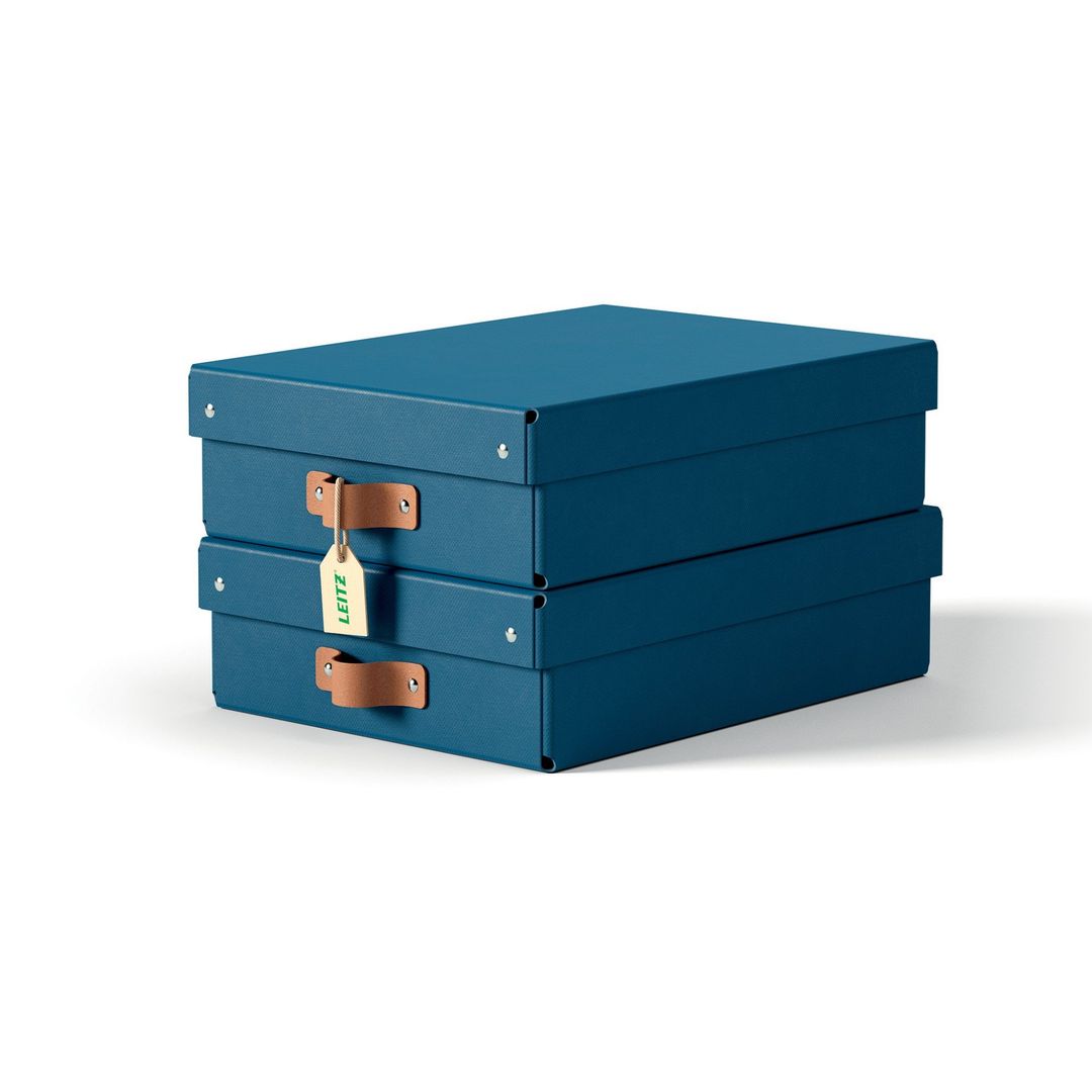 Leitz Puro Storage Box with lid. medium low. 8L. 100% recycled card. p - Image 1