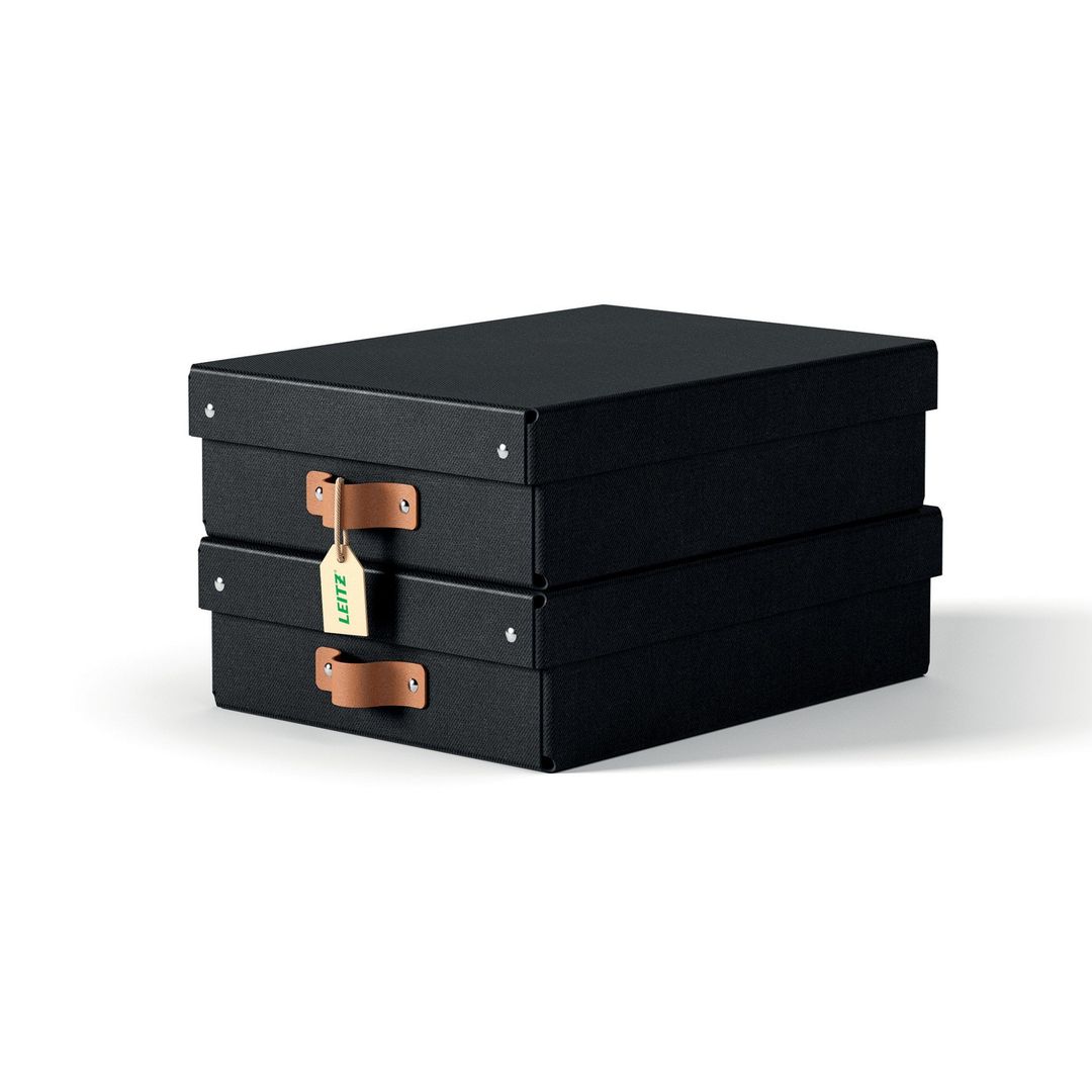 Leitz Puro Storage Box with lid. medium low. 8L. 100% recycled card. p - Image 1
