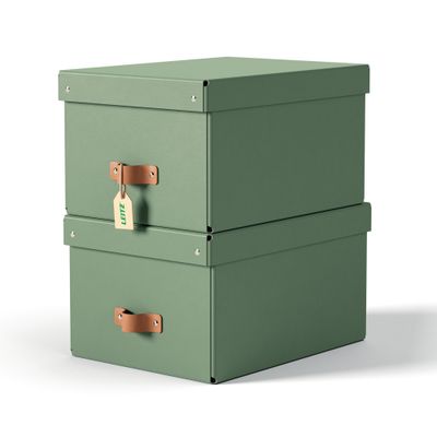 Leitz Puro Storage Box with lid. medium. 17L. 100% recycled card. pack