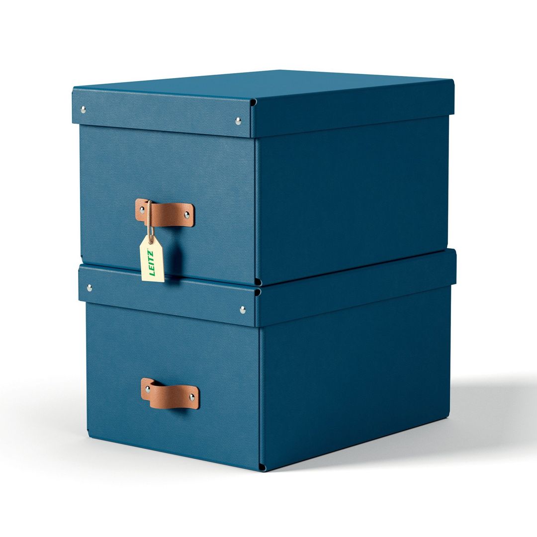 Leitz Puro Storage Box with lid. medium. 17L. 100% recycled card. pack - Image 1