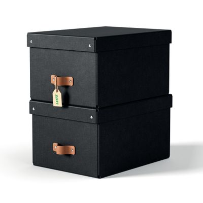 Leitz Puro Storage Box with lid. medium. 17L. 100% recycled card. pack